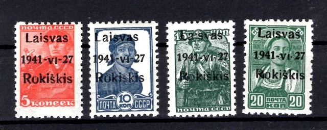 Litauen Roskiskis 2-5aI tadellos ** POSTFRISCH 60EUR (L7265