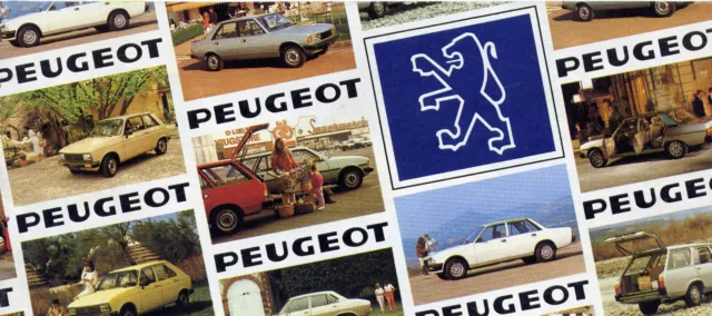 Catalogue prospekt brochure Peugeot gamme tourisme 1982 FR