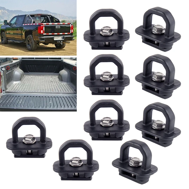 9 PCS Tie Down Anchor Truck Bed Side Wall Anchors Car Fit for GMC Chevy Metal to