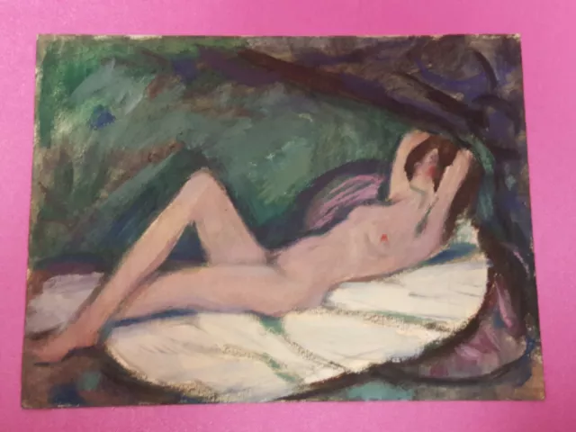 Leone Marcon (Bo, 1895 - ?) "nudo femminile " pastello 12x16 V1 ^