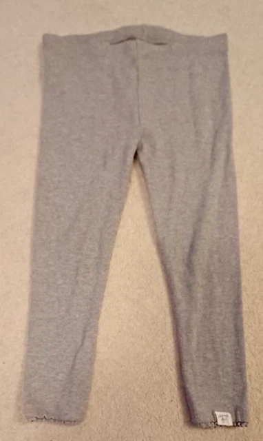 Debenhams Mantaray Girl's Grey Ribbed Leggings age 4-5 years