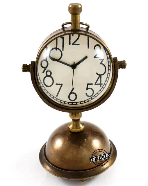 Horloge Marine De Bureau En Laiton - Style Victorien Vintage Inde