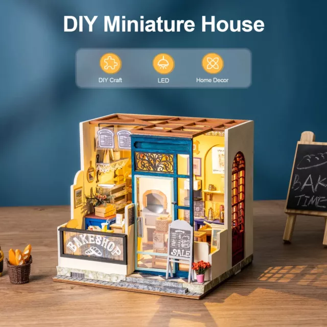 Rolife Nancy's Bake Shop DG143 DIY Wooden Dollhouse Miniature Doll House Kits