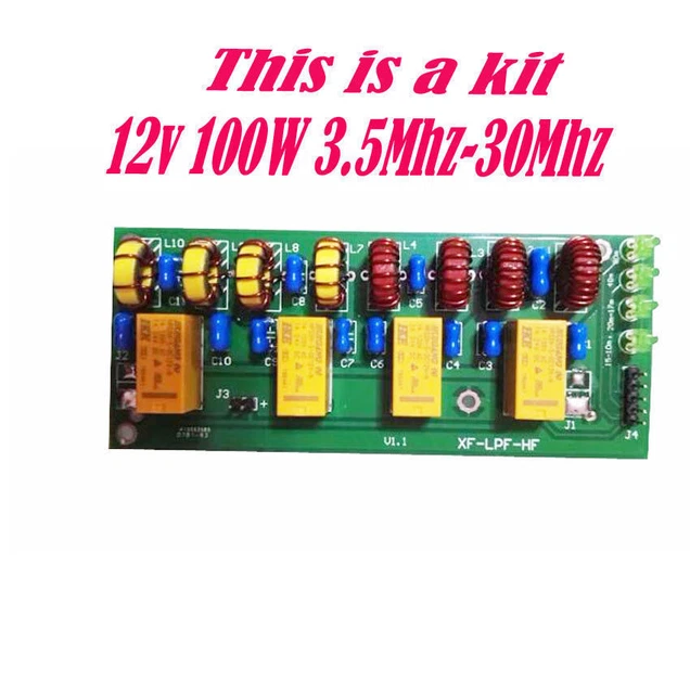 NEW 12V 100W 3.5Mhz30Mhz HF power amplifier low pass filter KIT 47.86
