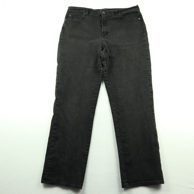 Lee Relaxed Fit Women's Size 18L w36 Black Denim High Rise Straight Leg Jeans