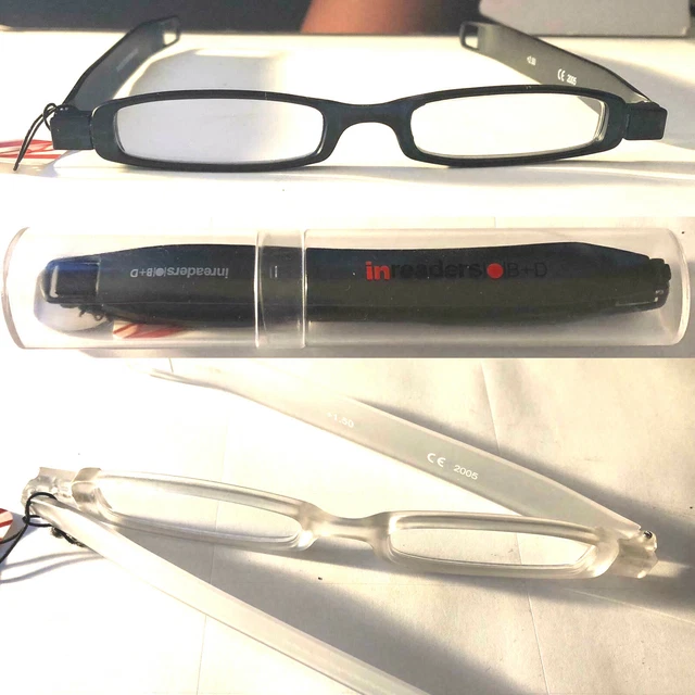 OCCHIALI DA LETTURA leggeri a penna e tascabili rotanti a 360