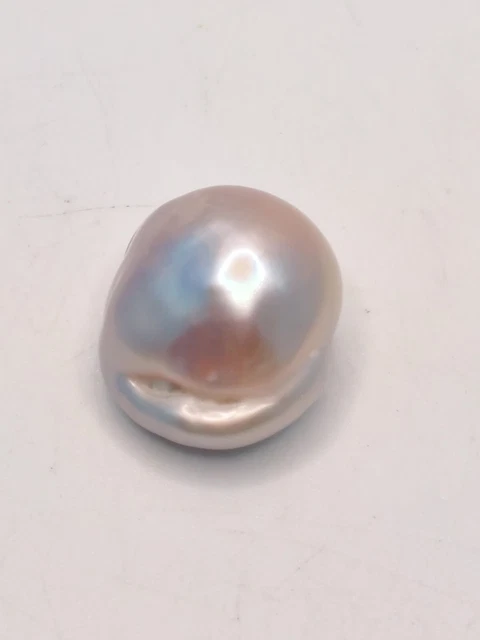 Natural Baroque Luxury Large Loose Pink Iridescent Pearl Gemstone Undrilled 19mm