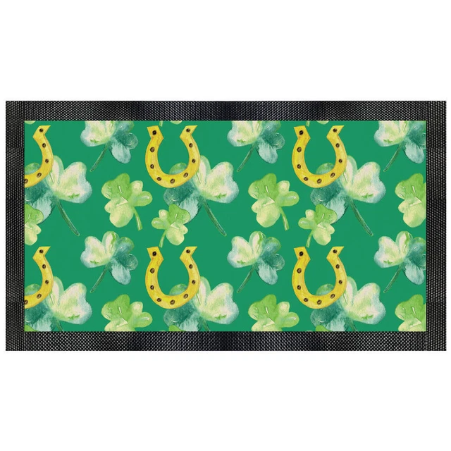'Clover and horseshoe pattern ' Pet Feeding Mat (PM00020468)