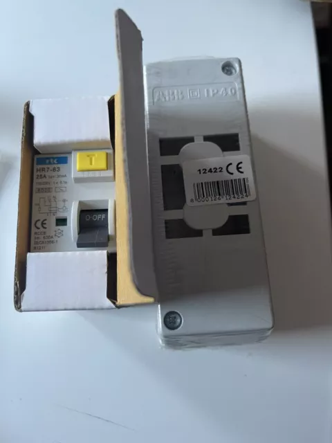 RTC 25 AMP 30mA RCD DOUBLE POLE ELCB RCD & Enclosure