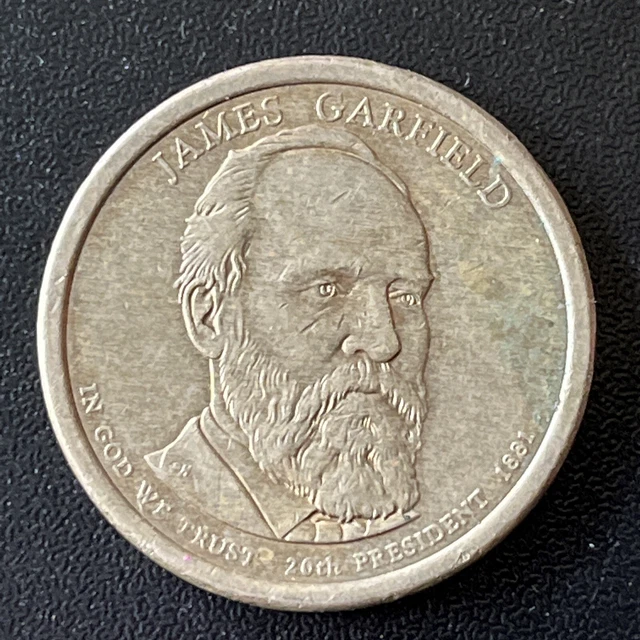 RARE ANTIQUE JAMES Garfield $1 Dollar Coin 1881 - 2011 P - 20th