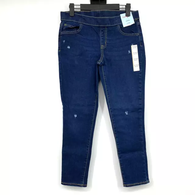 Cat & Jack Jeans Girls Size 14 Plus Jegging Blue Pull On Stretch Mid Rise NWT