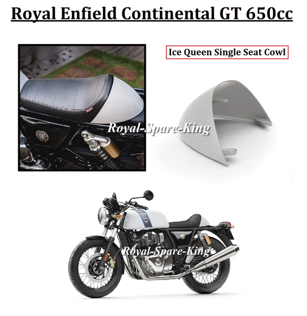 Royal Enfield "SINGLE SEAT COWL ICE QUEEN WHITE" For Continental GT-650cc
