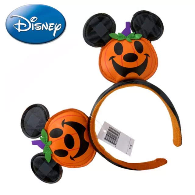 US Disney Parks Mickey Halloween Pumpkin Headband Ears Jack O' Lantern Cute Gift