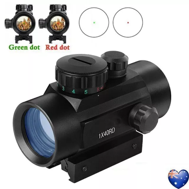 Red/Green Dot Laser Sight Scope   Hunting Gun Rifle Rail Mount