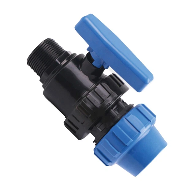 Raccord Adaptateur Mâle PE Avec Embout à Visser PP - 32 Mm X 2,5 Cm - Pour Irrigation, Jardin, Eau Potable - 16 Bars