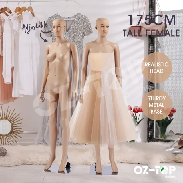 Female Full Body Mannequin Dress Form Model Manikin Torso Display Stand w/ Head