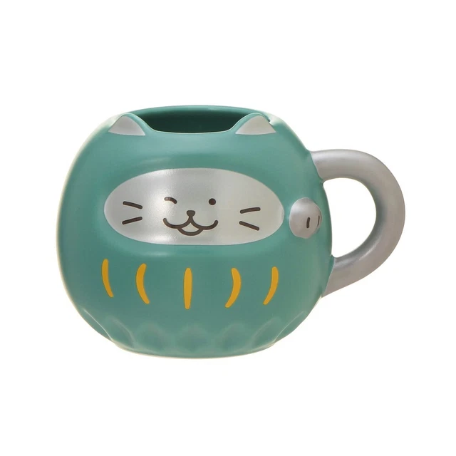 STARBUCKS JAPAN HAPPY New Year 2024 Mug Manekineko Daruma Green 296ml