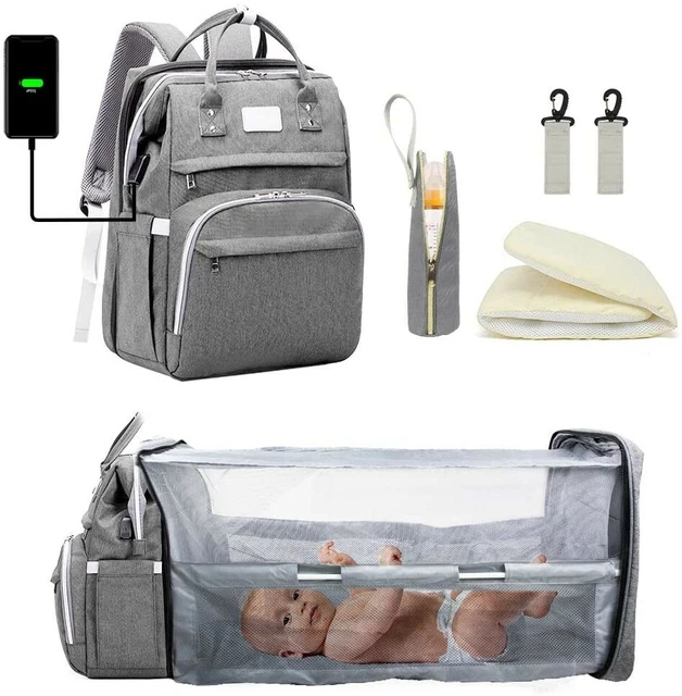 3 in 1 Diaper Bag Backpack With Bassinet