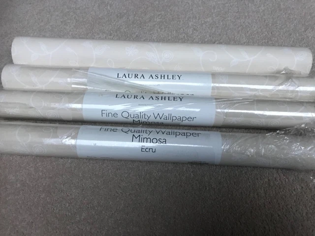 8x x Rollen Laura Ashley Tapete. Ecru Mimose