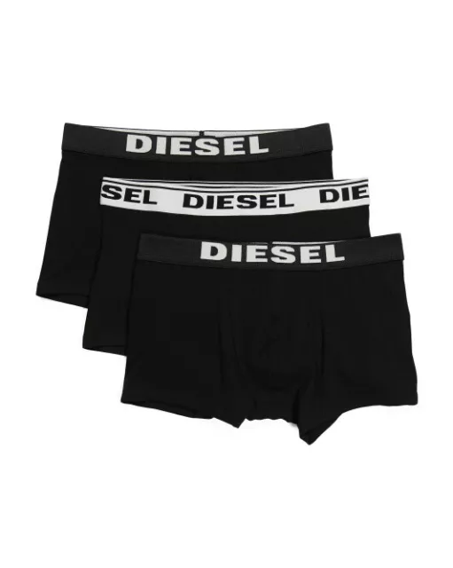 Diesel Sebastian Boxer Briefs 3 Pack Cotton Stretch Black / White Men's X-Large