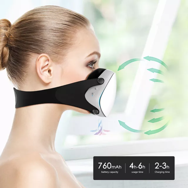 Air Purifying Electric Face Mask, Safe, Convenient, Reusable, Anti-Fog Face Mask