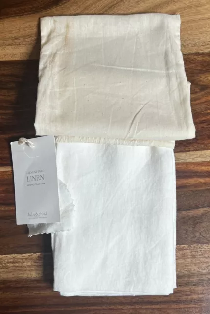 Restoration Hardware Garment-Dyed Linen Standard Sham 100% Linen White NEW $99