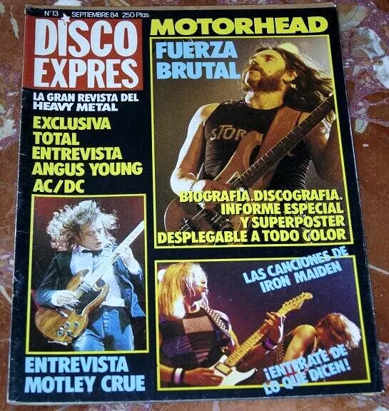 Disco Expres Magazine Special Motorhead+Iron Maiden+Ac/Dc+Motley Crue+Van Halen