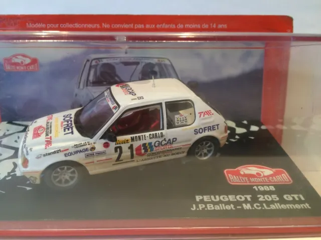 Peugeot 205 GTI – N°21 3ème Rallye Monte-Carlo 1988 – 1/43° Spark