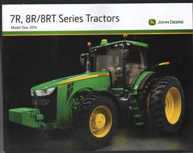 John Deere 7R, 8R/8RT Series Model Year 2014 Tractor Brochure Leaflet