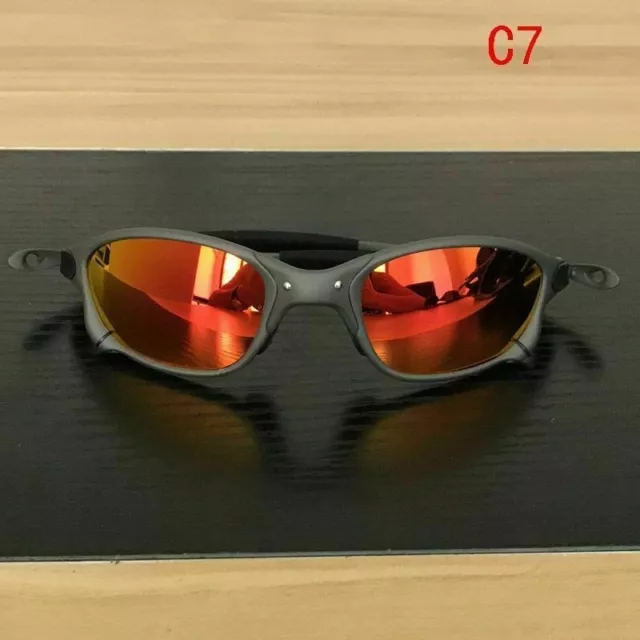 Metal Juliet Cyclops Sunglasses UV 400 Ruby Polarized Glass Titanium Goggles NEW