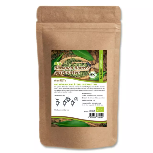 Mynatura Bio Bärlauch Blätter geschnitten 100g Tee Kochen Bärlauchpesto