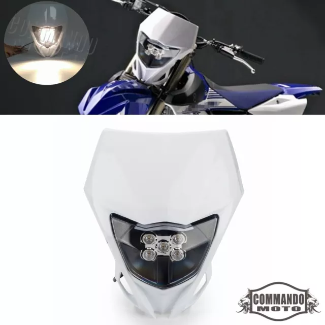Supermoto LED Headlight For Yamaha WR 125 250 400 426 450 YZ250 YZ450 TTR110 230