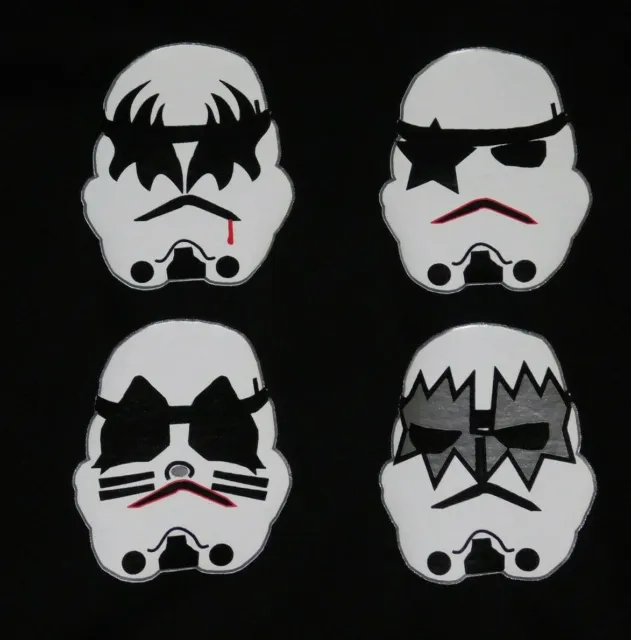 KISS Band T-Shirt Shirt XL Star Wars STORMTROOPERS In KISS Makeup Faces UNWORN