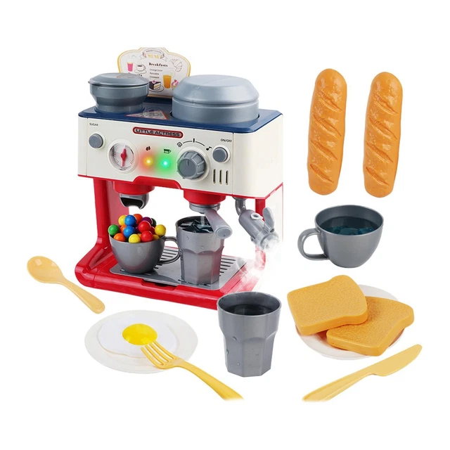 Jouets de simulation de cafetière avec lumières, accessoires pour enfants,