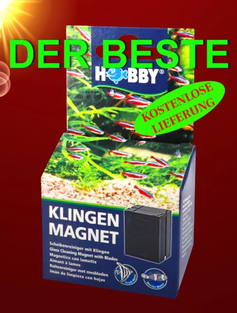 Aquarium ❤️ "DER BESTE " KLINGENMAGNET ❤️ Magnetreiniger Scheibenreiniger Deko .