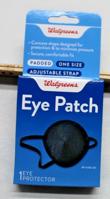 Parche para ojos acolchado Walgreens negro nuevo de lote antiguo