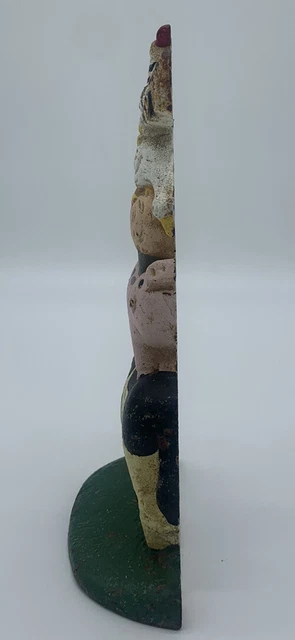 Vintage Cast Iron Door Stop Farm Animals Stacked Cow Pig Lamb Duck Rooster 2