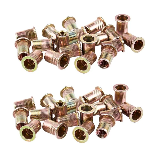 40 ud. tornillo de cabeza plana métrico M8 inserto ciego tuerca de remachado W4R7
