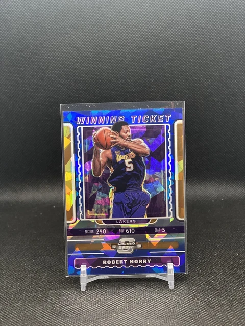 Robert Horry 2019 Panini Contenders Optic Winning Tickets Blue Cracked Ice Prizm