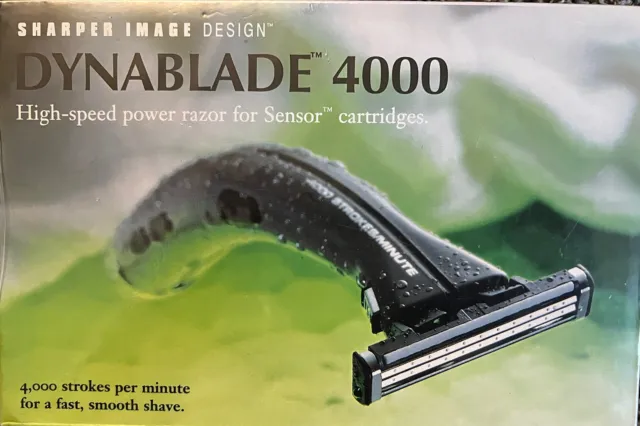 1990s SHARPER IMAGE Dynablade 4000 Vibrating Electric Safety Razor RARE & SEALED