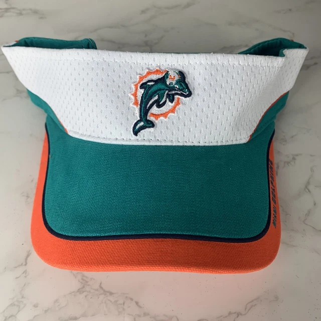 VTG NOS Miami Dolphins Visor Men One Size Reebok Cotton Football Green NFL Sport