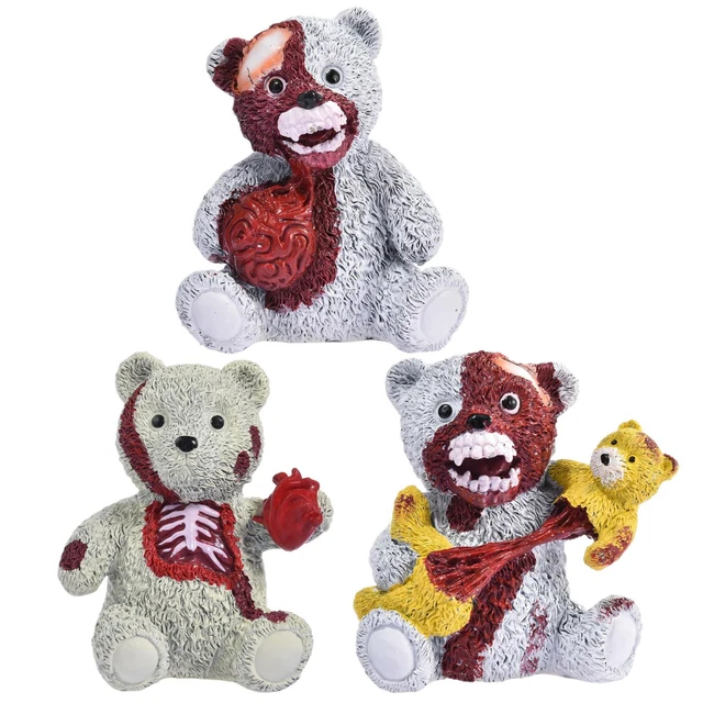 Halloween Horror Bloody Teddy Bear Plush Toy Ghost House Prop Kids Gifts