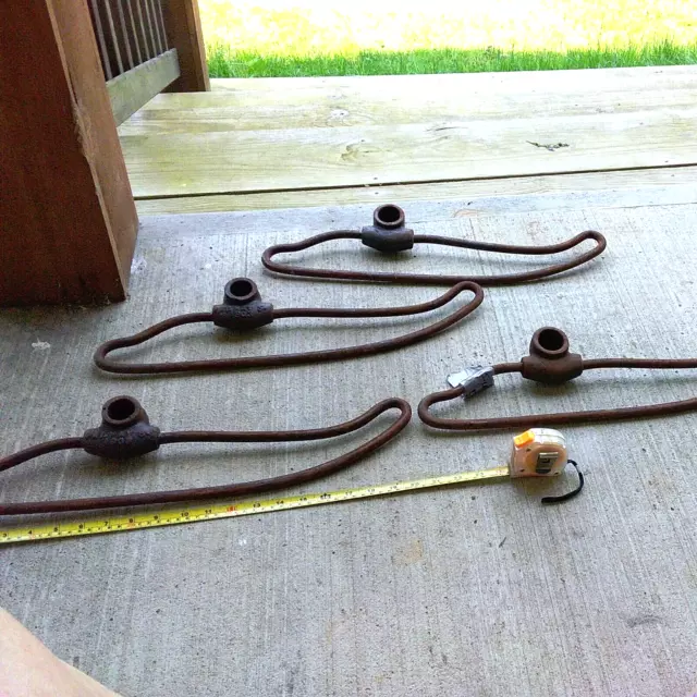 Antique Dated 1903 Sled Runners Set 4 Wheel Replacements Wagon Horse Drawn Buggy
