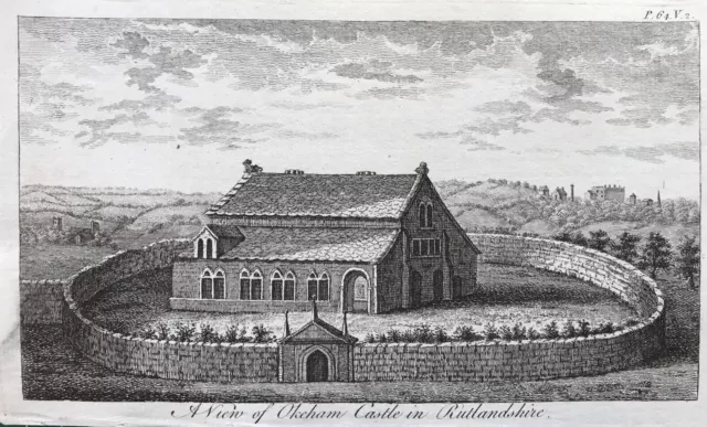 1776 Antique Print; Oakham Castle, Rutlandshire by Goadby