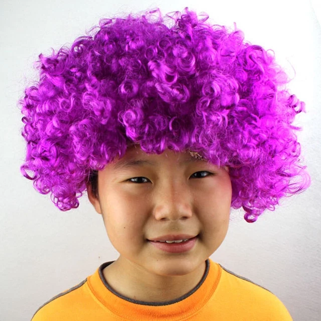 Funky Disco Hair Afro Wigs for Halloween Costume Party Men Women Kids Clown 2