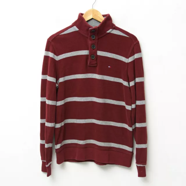 Tommy Hilfiger PARA HOMBRE Suéter Cuello Botones Sudadera Pullover Polo