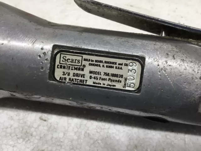 Chicago Pneumatic 3/8" Air Speed Ratchet CP828 cp vintage sears craftsman 2