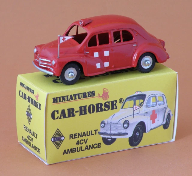 Car-Horse Renault 4cv 4 prise au piège a souris style Dinky cij jrd