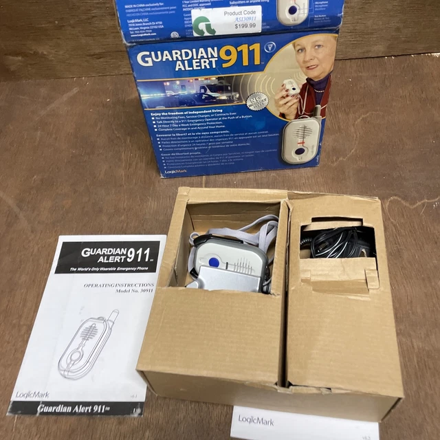 Guardian Alert 911 ALERTA MÉDICA Sistema Completo con Colgante de Voz LogicMark 30911