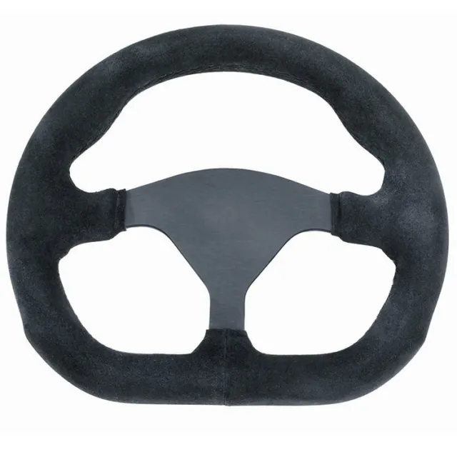 Grant 613-4 Formula 1 Steering Wheel, Black 3 Spoke 10" X 9" D-Shape Diameter
